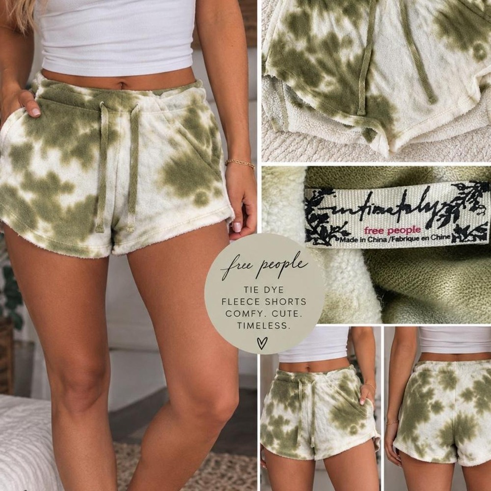 NWT Free People Tie-Dye Fleece Shorts | Size Small